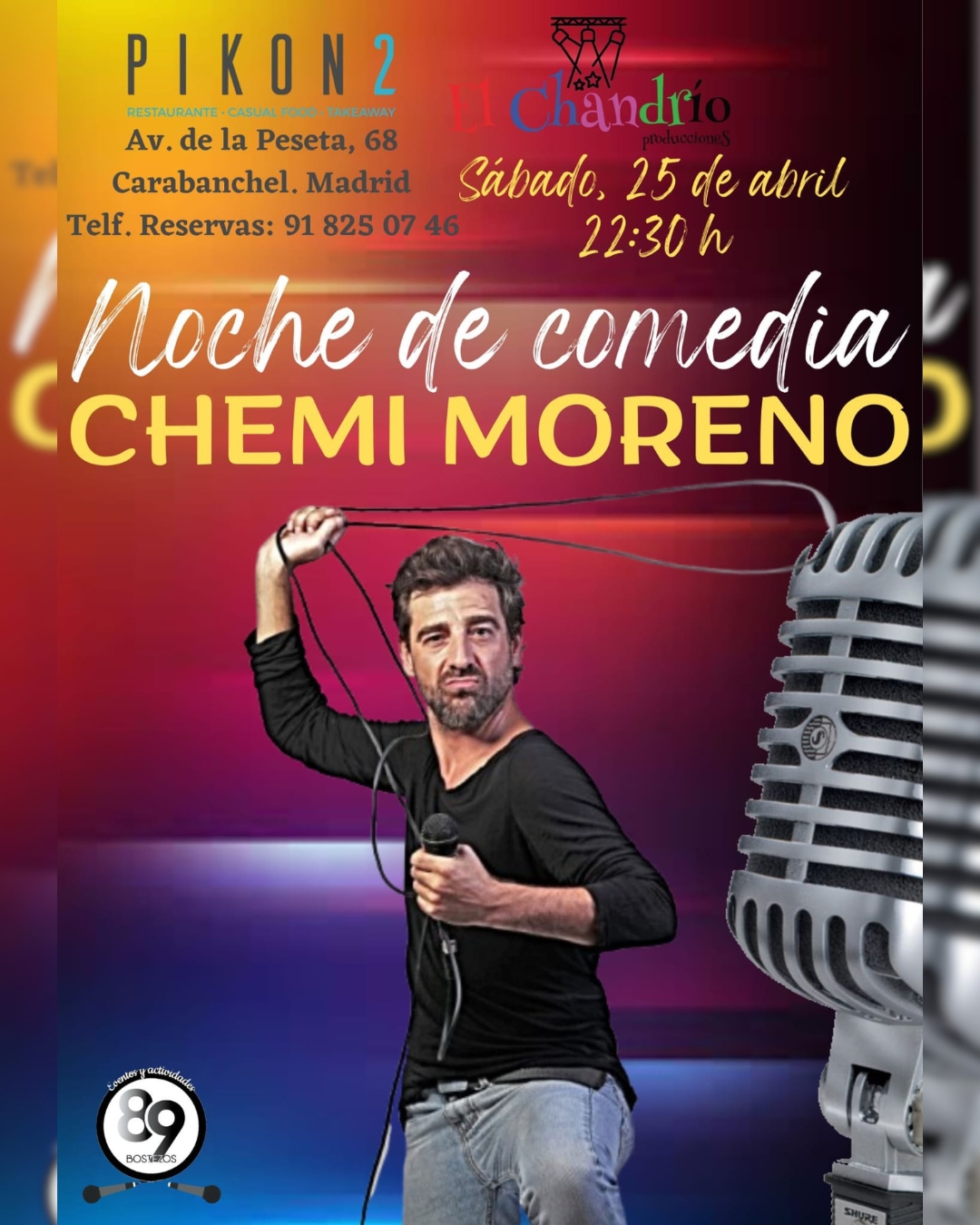 Cenas con espectaculo en Carabanchel La Peseta Madrid